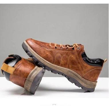 Giày thể thao nam Sneaker da viền chỉ, đế kẹp - làm việc, dạo phố, leo núi K24 giá 220.000