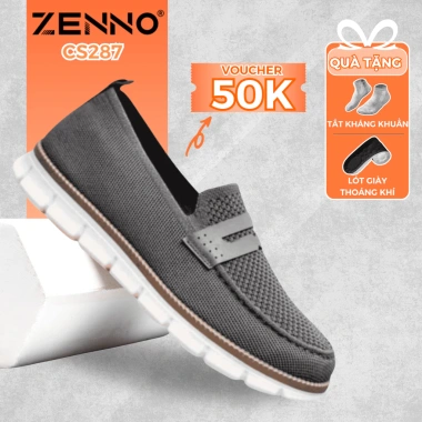Giày Thể Thao Nam Zenno CS287 - Sợi Vải Thoáng Mát, Đế Cao Su Nguyên Khối, Bám Chắc, Êm Nhẹ Đi Bộ Giá 370.000 VND