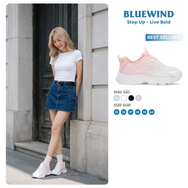 Giày Thể Thao Nữ BLUEWIND Siêu Nhẹ Đế Êm Mềm, Năng Động Dễ Phối Đồ 68.876 2