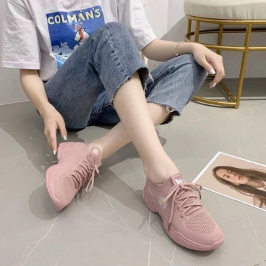 Giày thể thao nữ cổ chun bông cúc 3 màu - Đế cực êm, dây buộc cá tính, free ship, chỉ 340.000₫ 4
