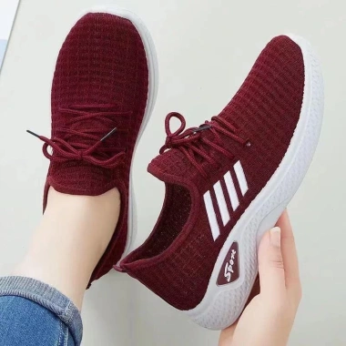 Giày thể thao nữ dây buộc 4 màu, đế 3cm đa năng: đi bộ, bóng chuyền, tập luyện - 55.000đ