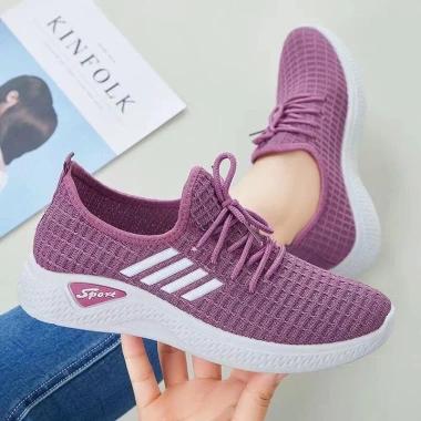 Giày thể thao nữ dây buộc 4 màu, đế 3cm đa năng: đi bộ, bóng chuyền, tập luyện - 55.000đ 3