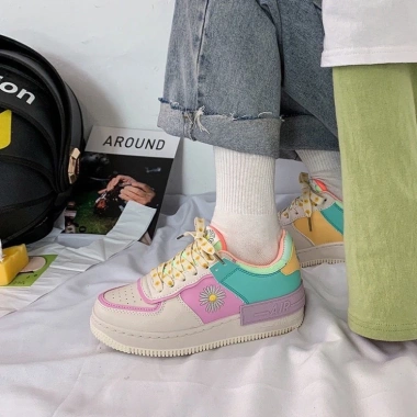 Giày Thể Thao Nữ Sneaker Dây Cúc 3 Màu Xinh Xắn - Freeship 50K, Giá chỉ 698k 5