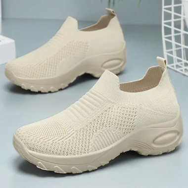 Giày Thể Thao Nữ Tăng Chiều Cao Siêu Nhẹ Mạng Lưới Thoáng Khí Xỏ Ngón Màu Trơn 612.500 VND 6