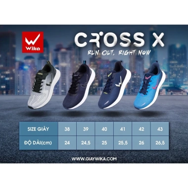 Giày Thể Thao Wika Cross Siêu Nhẹ - Dành cho Cầu Lông, Chạy Bộ, Gym, Kiểu Năng Động, Trẻ Trung - Giá chỉ 799.000₫ 9