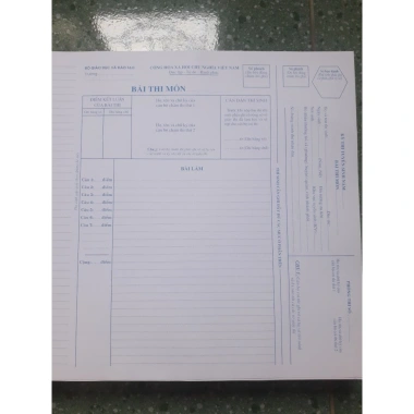 Giấy thi A3 chuẩn mẫu Bộ GDĐT - Kẻ ngang, tự luận, giá chỉ 16.000đ 5