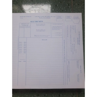 Giấy thi A3 chuẩn mẫu Bộ GDĐT - Kẻ ngang, tự luận, giá chỉ 16.000đ 6