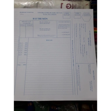 Giấy thi A3 chuẩn mẫu Bộ GDĐT - Kẻ ngang, tự luận, giá chỉ 16.000đ 7