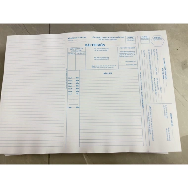 Giấy thi A3 chuẩn mẫu Bộ GDĐT - Kẻ ngang, tự luận, giá chỉ 16.000đ 10