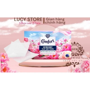Giấy Thơm Comfort 40 tờ Hương Mẫu Đơn và Hoa Hồng Ohara - Dùng cho Máy Sấy và Tủ Quần Áo, Giá 69.900 VND