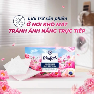 Giấy Thơm Comfort 40 tờ Hương Mẫu Đơn và Hoa Hồng Ohara - Dùng cho Máy Sấy và Tủ Quần Áo, Giá 69.900 VND 5