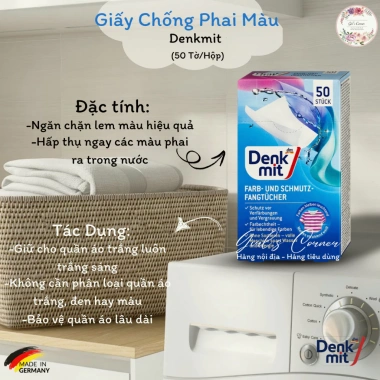 Giấy Thơm Denkmit Máy Giặt & Tủ Quần Áo - Túi Thơm Nội Địa Đức, Thơm Lâu