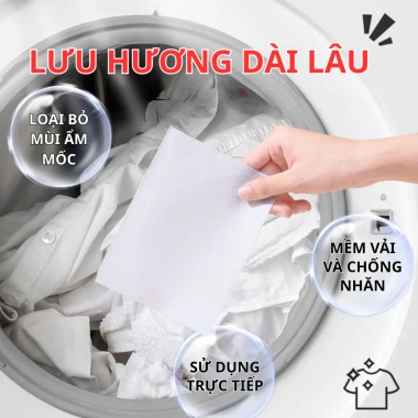 Giấy thơm Okisir 40 tờ - Loại bỏ mùi ẩm mốc, làm mềm vải, dùng cho máy sấy và tủ đồ, giảm giá 20% chỉ 49.950₫