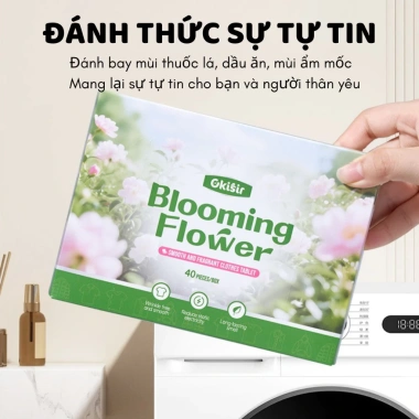 Giấy thơm Okisir 40 tờ - Loại bỏ mùi ẩm mốc, làm mềm vải, dùng cho máy sấy và tủ đồ, giảm giá 20% chỉ 49.950₫