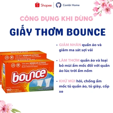 Giấy Thơm Quần Áo Bounce Hộp Nguyên - Giữ Hương Thơm Lâu, Khử Mùi Hiệu Quả, Giá Ưu Đãi 370.000₫ 4