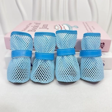 Giày thú cưng lưới thoáng khí chống trượt cho Poodle Shih Tzu mùa hè – Bộ 4 chiếc giá ưu đãi 10