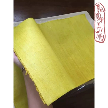 Giấy Thư Pháp Gia Phả Màu Vàng - Giấy Dó Truyền Thống Handmade, Miễn Phí Vận Chuyển, Giá Ưu Đãi 24.420₫ 8