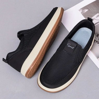 Giày Thuyền Nam Đế Phẳng Thoáng Khí, Phối Màu Casual, Phối Đồ, Nút Bấm - 549.500 VND