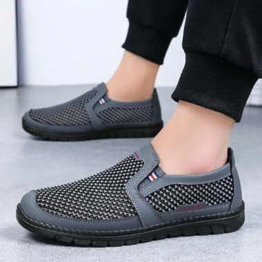 Giày Thuyền Nam thời trang một nút ghép, vải lưới thoáng khí, đế PU mềm - chỉ 559.500 VND