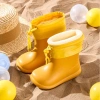 Giày ủng Mario bé lội nước, lông dây rút, ấm, tháo rời, chống trượt cao su 2