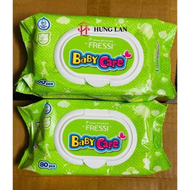 Giấy ướt Baby Care 80 tờ chính hãng - Vệ sinh sạch cho bé, gia đình, du lịch, giá ưu đãi