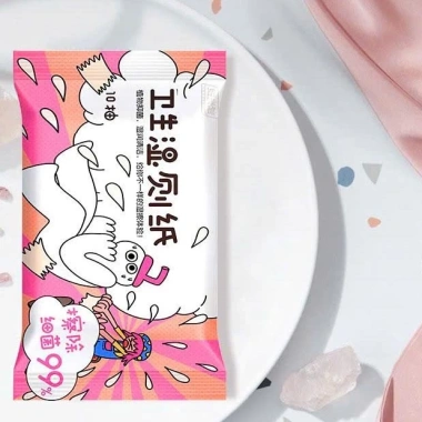 Giấy ướt vệ sinh cá nhân tiện lợi gói 10pcs Bỏ túi giá ưu đãi 13.500₫ 5