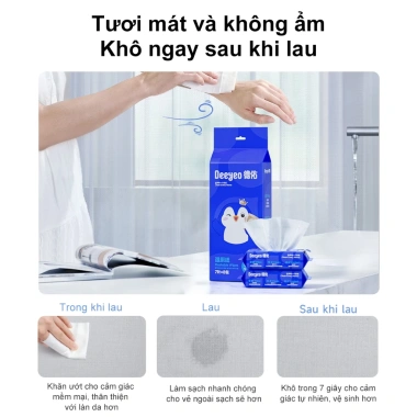 Giấy ướt vệ sinh cao cấp Deeyeo mini bỏ túi – Sạch sâu, tiện lợi, thiết kế nhỏ gọn 69.000đ 4