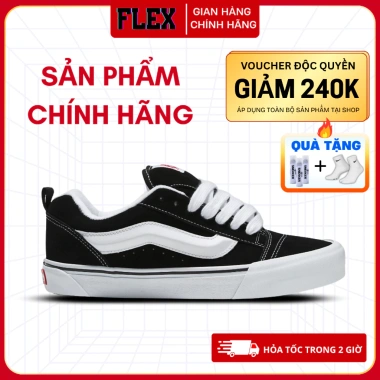 Giày Van Knu Skool Gray VN9QCBGJ chính hãng nam nữ FLEX, thoáng mát, còn 2.6 triệu
