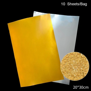 Giấy vẽ khắc METUBE 70 micron 20x30cm - Lá nhôm dày, DIY làm lá vàng, nghệ thuật 12 Giấy vẽ khắc METUBE 70 micron 20x30cm - Lá nhôm dày, DIY làm lá vàng, nghệ thuật 12