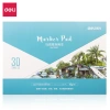 Giấy vẽ màu marker Deli 30 tờ 110gsm - Cao cấp, dày, dễ chồng màu, tản màu 9