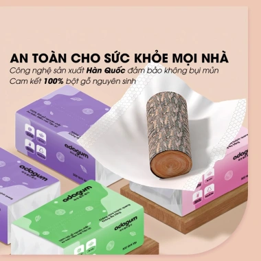 Giấy Vệ Sinh 1.500 tờ 4 lớp Dai Mịn Adagum - Treo tường, không lõi, chỉ 50.500 VND