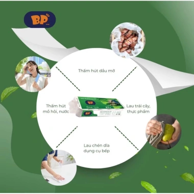 Giấy Vệ Sinh BP Tissue Bịch 10 Cuộn 3 Lớp Dày Mềm 100% Bột Giấy An Toàn Giá 65.000 VND 2