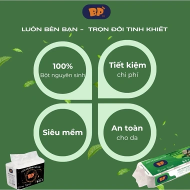 Giấy Vệ Sinh BP Tissue Bịch 10 Cuộn 3 Lớp Dày Mềm 100% Bột Giấy An Toàn Giá 65.000 VND 5