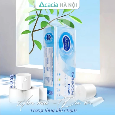 Giấy vệ sinh không lõi ACACIA Luxury 10 cuộn 3 lớp - Siêu mềm, giá chỉ 53.900₫