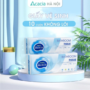 Giấy vệ sinh không lõi ACACIA Luxury 10 cuộn 3 lớp - Siêu mềm, giá chỉ 53.900₫