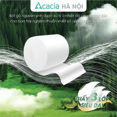 Giấy vệ sinh không lõi ACACIA Luxury 10 cuộn 3 lớp - Siêu mềm, giá chỉ 53.900₫