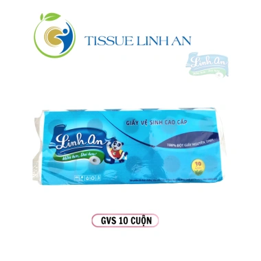 Giấy Vệ Sinh Linh An Xanh 10 Cuộn 4 Lớp Combo 2 Túi, Mềm Mại Dày Dặn Tiết Kiệm 78.660 VND