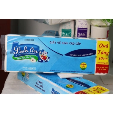 Giấy Vệ Sinh Linh An Xanh 10 Cuộn 4 Lớp Combo 2 Túi, Mềm Mại Dày Dặn Tiết Kiệm 78.660 VND 2