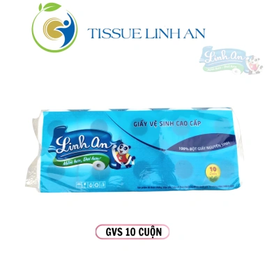 Giấy Vệ Sinh Linh An Xanh 10 Cuộn 4 Lớp Combo 2 Túi, Mềm Mại Dày Dặn Tiết Kiệm 78.660 VND 7