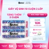 Giấy vệ sinh Shelton 10 cuộn 3 lớp cao cấp có lõi/không lõi - Siêu mềm, Giá chỉ 85.000₫