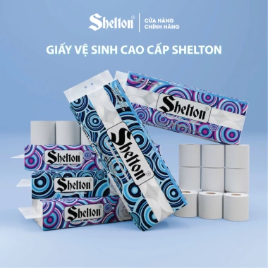 Giấy vệ sinh Shelton 10 cuộn 3 lớp cao cấp có lõi/không lõi - Siêu mềm, Giá chỉ 85.000₫ 2