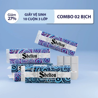 Giấy vệ sinh Shelton 10 cuộn 3 lớp cao cấp có lõi/không lõi - Siêu mềm, Giá chỉ 85.000₫ 7