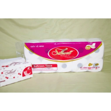 Giấy Vệ Sinh Silkwell 10 Cuộn 3 Lớp 1kg - Mềm Mịn, Chất Lượng, Giá 48.000 VNĐ