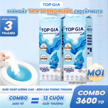 Giấy vệ sinh treo tường Top Gia Melto 4 lớp 1.800 tờ – Dễ tan trong nước, an toàn da, chỉ 85,000 VND 10 Giấy vệ sinh treo tường Top Gia Melto 4 lớp 1.800 tờ – Dễ tan trong nước, an toàn da, chỉ 85,000 VND 10