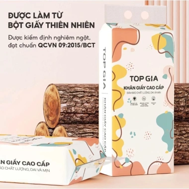 Giấy vệ sinh treo tường TopGia 6 bịch đa sắc, 1.280 tờ 4 lớp bột giấy thiên nhiên - Giá chỉ 58.000₫