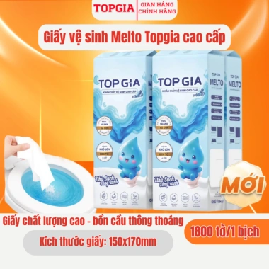 Giấy vệ sinh treo tường TOPGIA bản cải tiến 4 lớp 1.800 tờ - Dễ tan, an toàn da, chỉ 169k