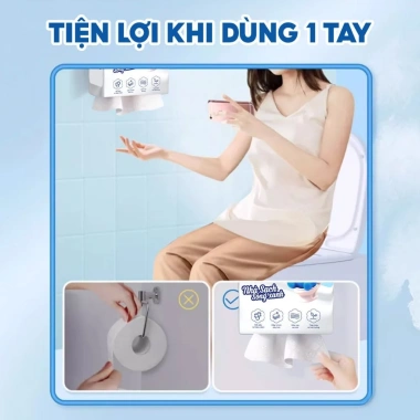 Giấy vệ sinh treo tường TOPGIA bản cải tiến 4 lớp 1.800 tờ - Dễ tan, an toàn da, chỉ 169k