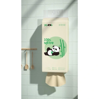 Giấy vệ sinh Ycool treo tường thùng 6 bịch đa năng bột tre nguyên chất 1.280 tờ 4 lớp - Giá chỉ 70.000 VND 7