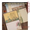 Giấy viết thư pháp 6 mẫu xuyến chỉ - luyện chữ Hán Việt, in nền tranh thủy, mặc cổ trang, giảm giá 32.580 2