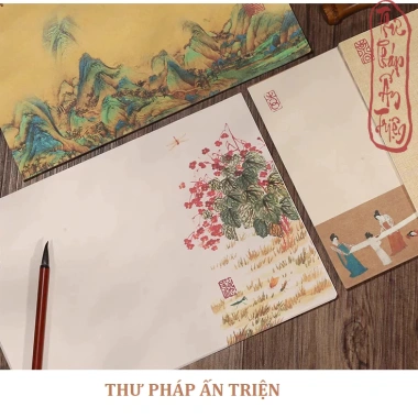 Giấy viết thư pháp 6 mẫu xuyến chỉ - luyện chữ Hán Việt, in nền tranh thủy, mặc cổ trang, giảm giá 32.580 8 Giấy viết thư pháp 6 mẫu xuyến chỉ - luyện chữ Hán Việt, in nền tranh thủy, mặc cổ trang, giảm giá 32.580 8
